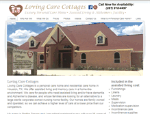 Tablet Screenshot of lovingcarecottages.com